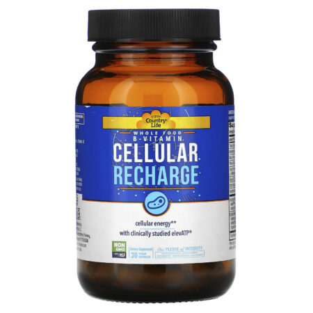 Country Life, Whole Food B-Vitamin, Cellular Recharge, 30 Vegan Capsules - Image 3