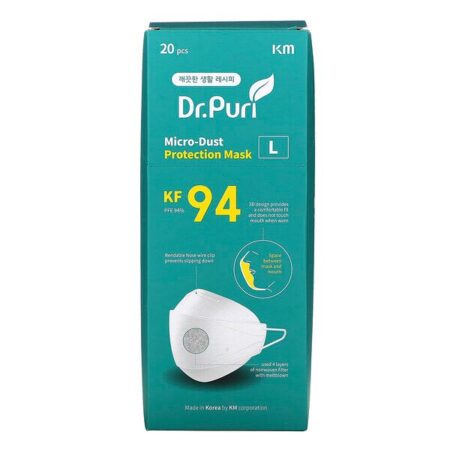 Dr. Puri, KF94 Micro-Dust Protection Mask, 20 Pieces