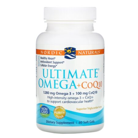 Nordic Naturals, Ultimate Omega + CoQ10, 1.280 mg, 60 Cápsulas Softgel - Image 3