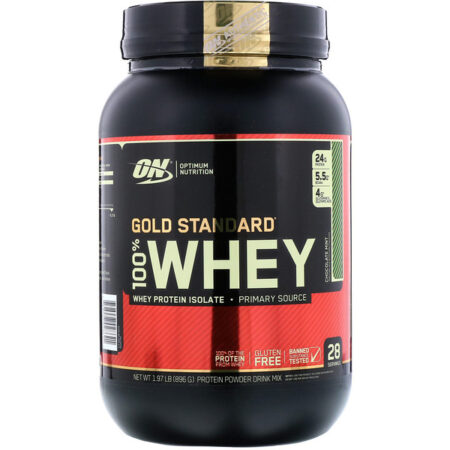 Optimum Nutrition, Gold Standard 100% Whey, Chocolate Mint, 1.97 lb (896 g)