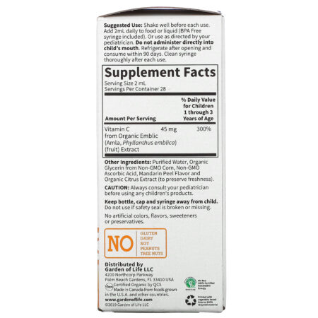 Garden of Life, Baby, Vitamin C Liquid, 1.9 fl oz ( 56 ml) - Image 2