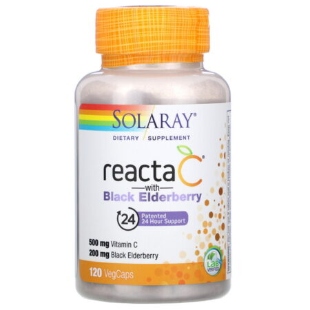 Solaray, Reacta C with Black Elderberry, 120 VegCaps - Image 2