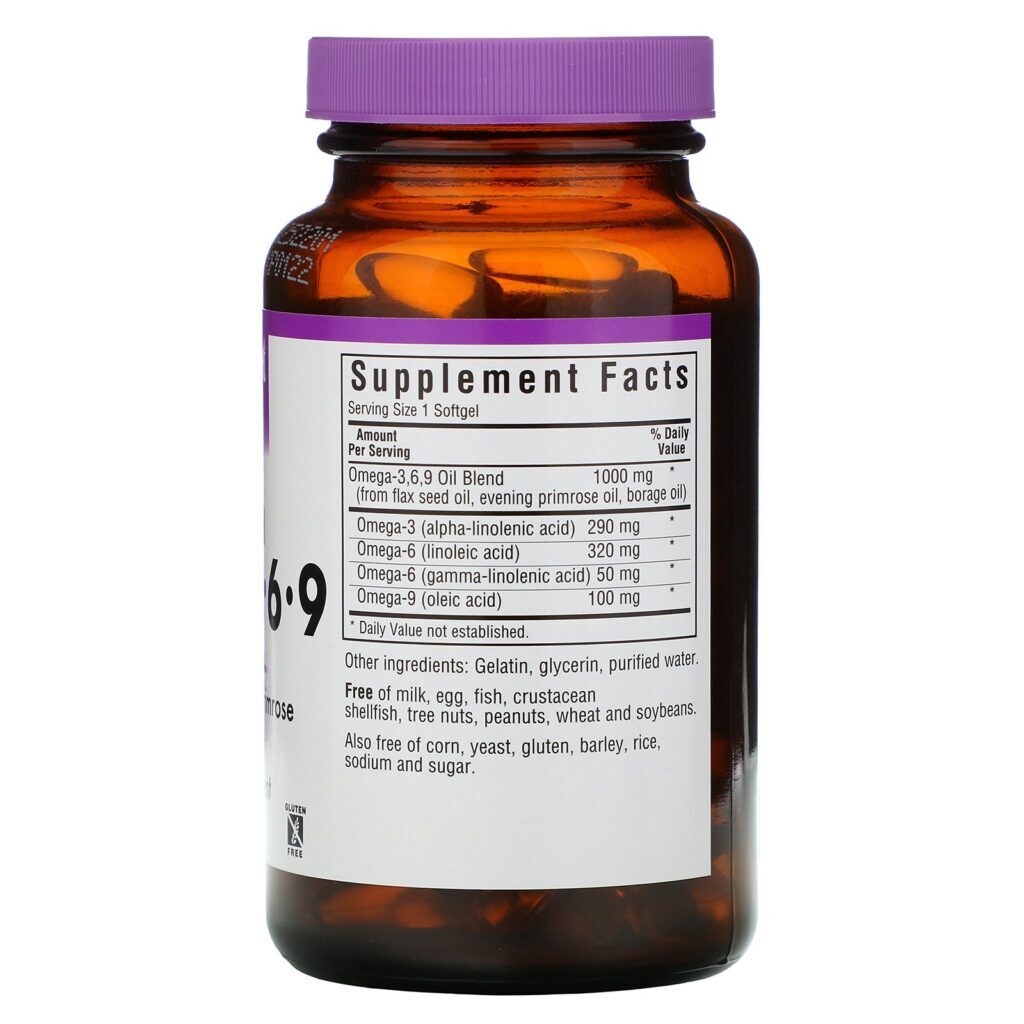 Bluebonnet Nutrition, Ômega 3-6-9 de Origem Vegetal, 90 Cápsulas Gelatinosas - Imagem 2