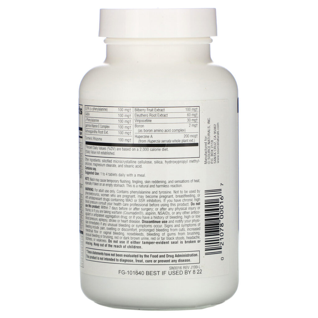 Source Naturals, Higher Mind, 90 Comprimidos - Imagem 3