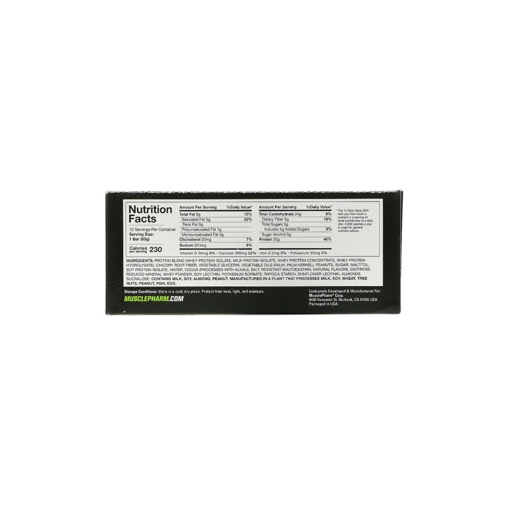MusclePharm, Combat Crunch Protein Bars, Chocolate Peanut Butter Cup, 12 Bars, 2.22 oz (63 g) Each - Imagem 3