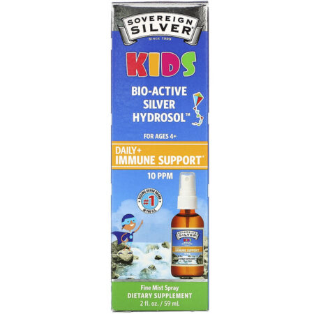 Sovereign Silver, Bio-Active Silver Hydrosol, Ages 4+, Daily Immune Support Spray, 10PPM, 2 fl oz (59 ml)