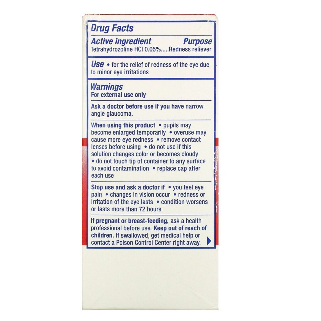 Visine, Red Eye Comfort, Redness Reliever Eye Drops, 1/2 fl oz (15 ml) - Imagem 3
