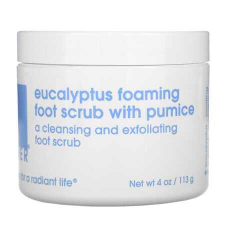 Lather, Eucalyptus Foaming Foot Scrub with Pumice, 4 oz (113 g)