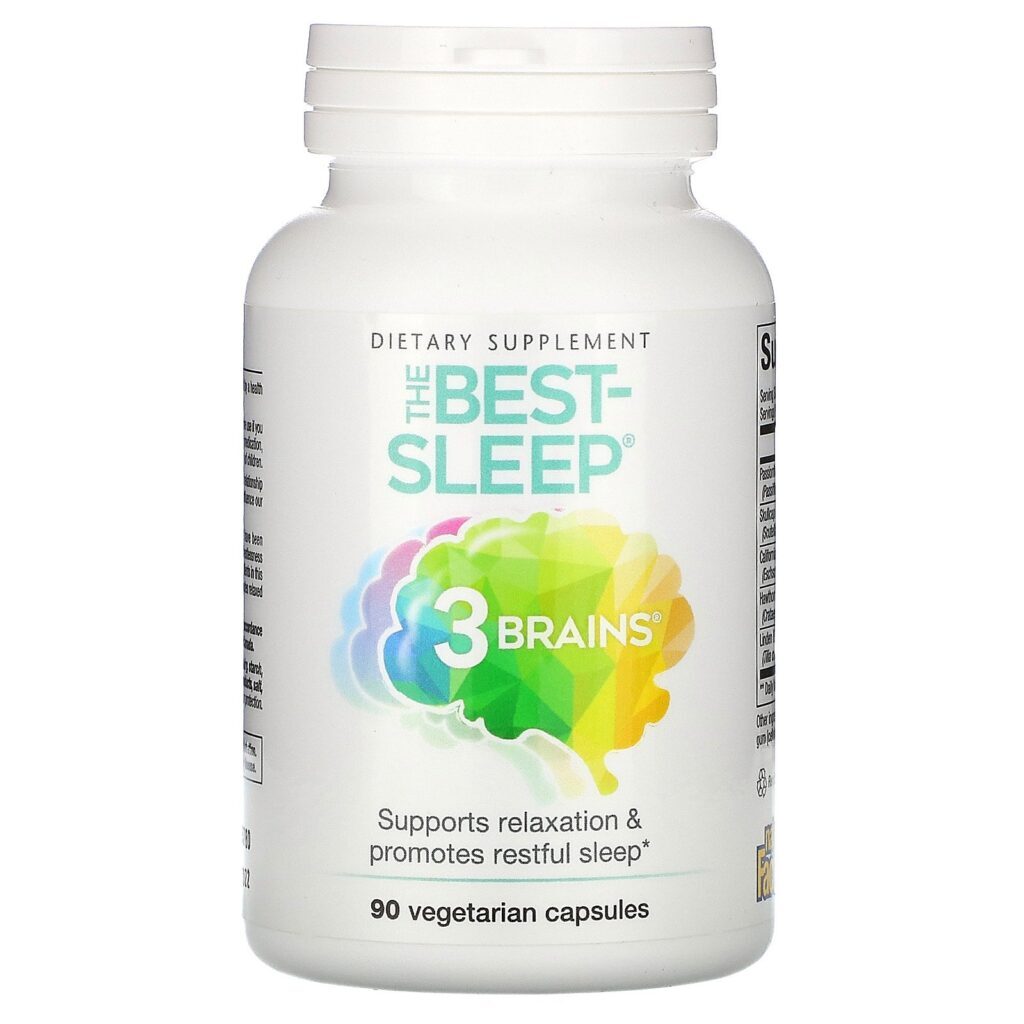 Natural Factors, 3 Brains, The Best-Sleep, 90 Vegetarian Capsules - Imagem 3