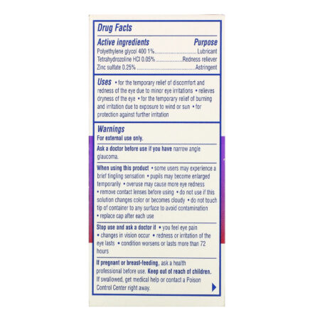 Visine, Red Eye Total Comfort, Multi-Symptom Eye Drops, 1/2 fl oz (15 ml) - Image 3