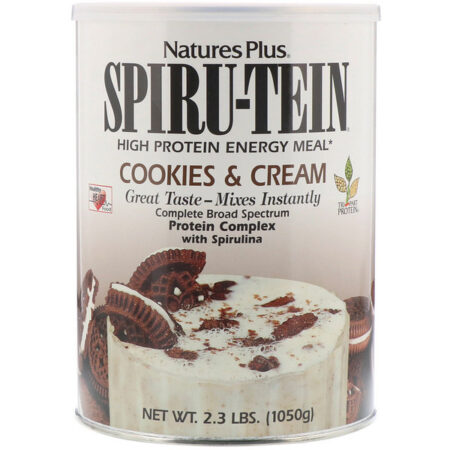 Nature's Plus, Spiru-Tein, Alimento Energético Altamente Proteico, Cookies e Creme, 2,3 lbs (1050 g) - Image 2