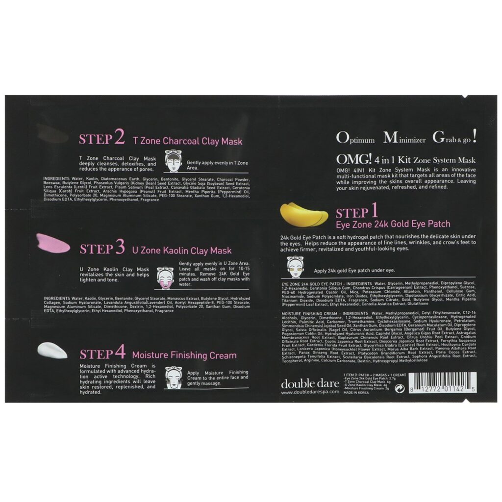 Double Dare, OMG!, Zone System Mask, 4 in 1 Kit - Imagem 2