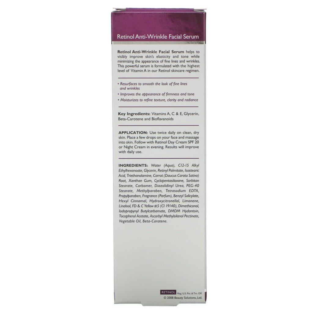Skincare LdeL Cosmetics Retinol, Anti-Wrinkle Facial Serum, 1 fl oz (30 ml) - Imagem 3