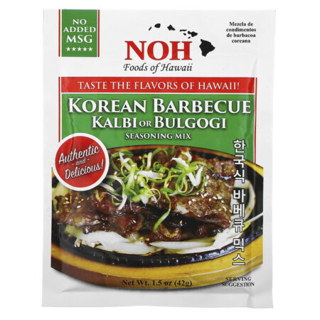 NOH Foods of Hawaii, Korean Barbecue Kalbi or Bulgogi Seasoning Mix, 1.5 oz (42 g)