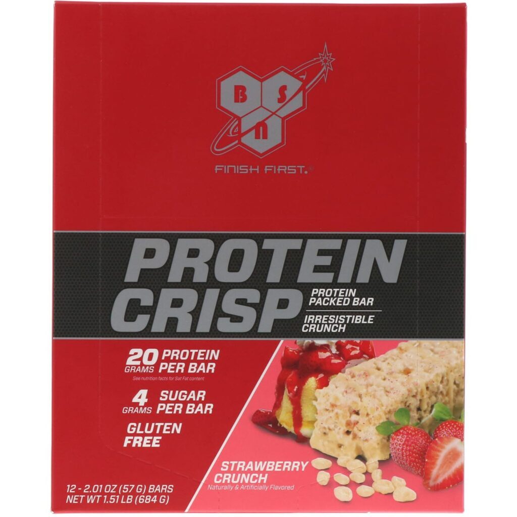 BSN, Protein Crisp, Strawberry Crunch, 12 barras, 57 g (2,01 oz) Cada - Imagem 2