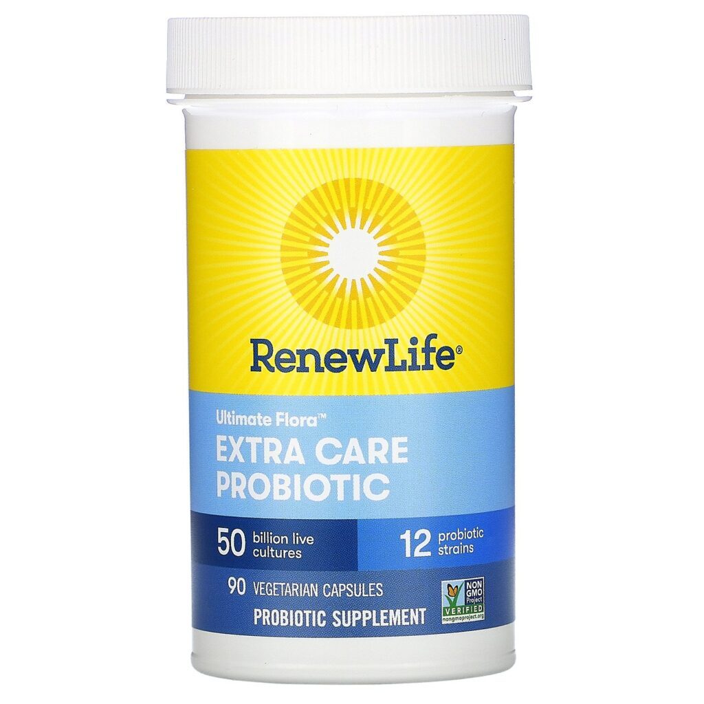 Renew Life, Extra Care, Ultimate Flora Probiotic, 50 Billion Live Cultures, 90 Vegetarian Capsules - Imagem 3