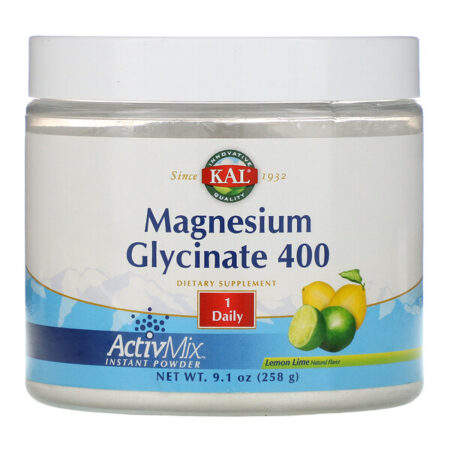 KAL, Magnesium Glycinate 400, Lemon Lime, 9.1 oz (258 g) - Image 2