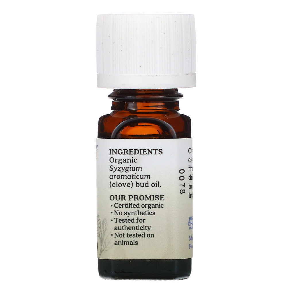 Aura Cacia, Óleo Essencial Puro, Cravo-da-Índia Orgânico, 7,4 ml (0,25 fl oz) - Imagem 2