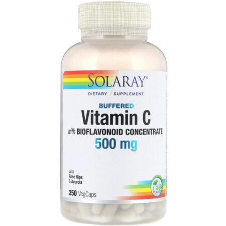 Solaray, Vitamina C com Concentrado Bioflavonoide, 500 mg, 250 Cápsulas Vegetais