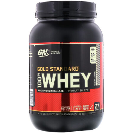 Optimum Nutrition, Gold Standard Whey 100%, Biscoitos e Creme, 837 g (1,84 lbs)