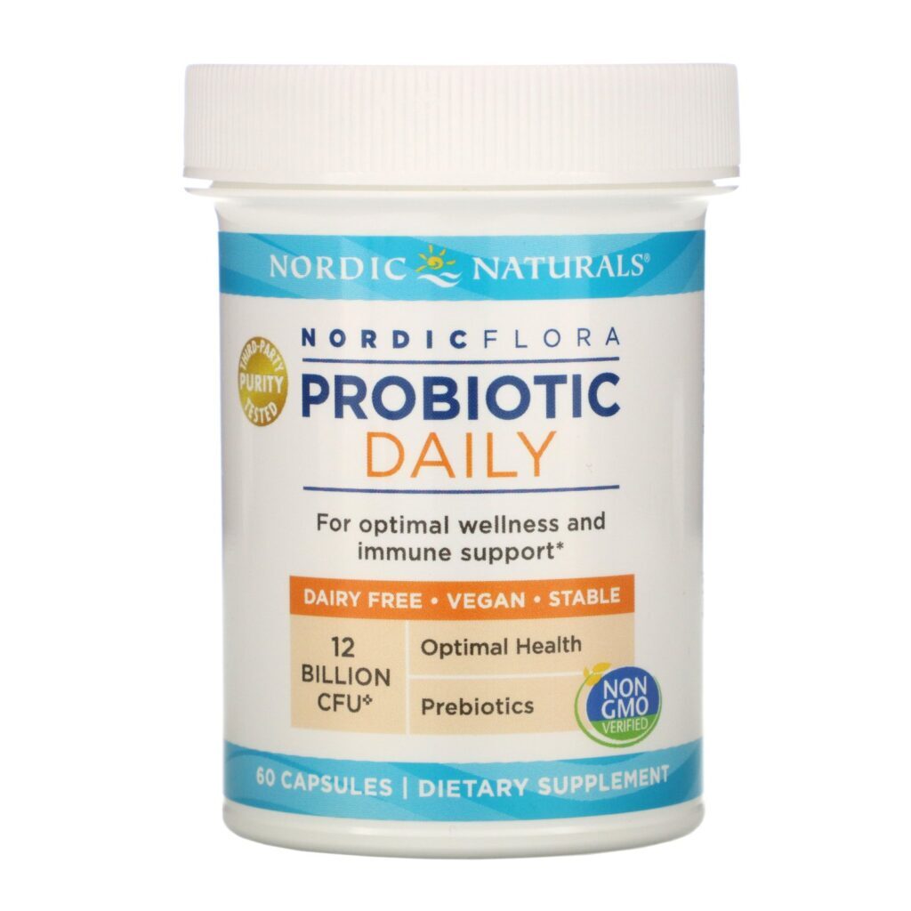 Nordic Naturals, Nordic Flora Probiotic Daily, 12 Billion CFU, 60 Capsules - Imagem 3