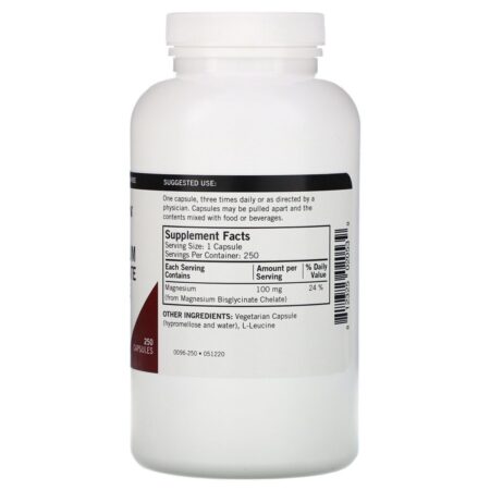 Kirkman Labs, Magnesium Bisglycinate Chelate, 250 Capsules - Imagem 2