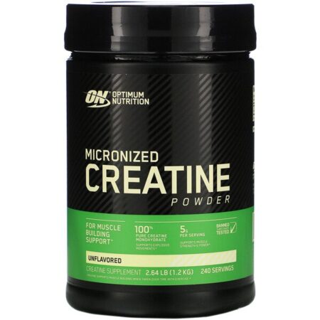 Optimum Nutrition, Creatina em Pó Micronizada, Sem Sabor, 1,2 g (2,64 lb)