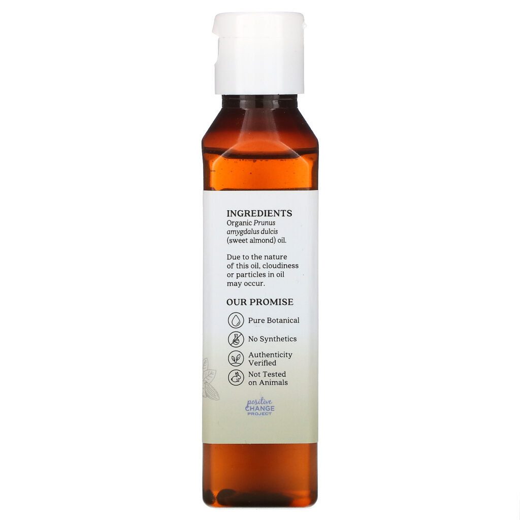 Aura Cacia, Organic, Skin Care Oil, Sweet Almond, 4 fl oz (118 ml) - Imagem 2