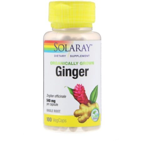 Solaray, Organically Grown Ginger, 540 mg, 100 VegCaps