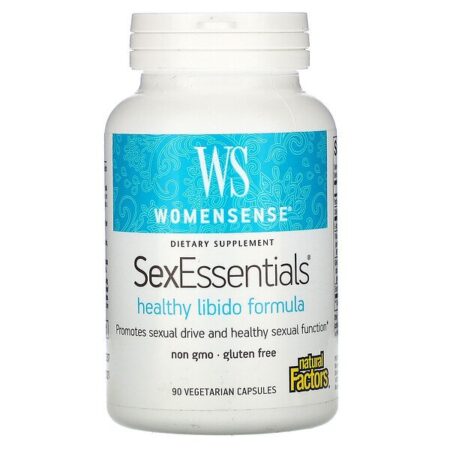 Natural Factors, WomenSense, SexEssentials, Fórmula para Libido Saudável, 90 Cápsulas Vegetarianas