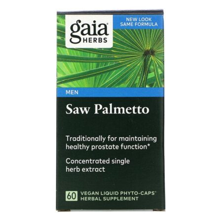 Gaia Herbs, Serenoa para Homens, 60 Liquid Phyto-Caps Veganas