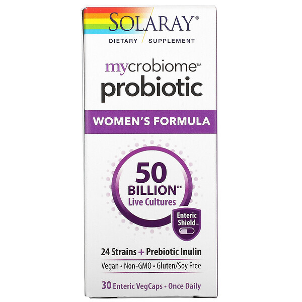 Solaray, Mycrobiome Probiotic, Women's Formula, 50 Billion, 30 Enteric VegCaps