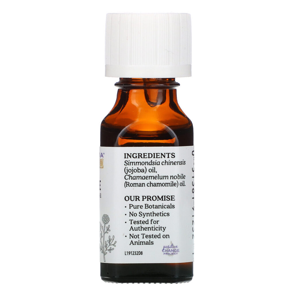 Aura Cacia, Óleos Essenciais Puros, Camomila-romana, 15 ml (0,5 fl oz) - Imagem 2