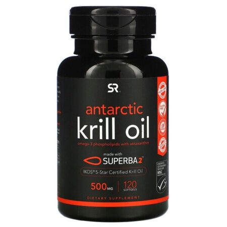 Sports Research, Óleo de Krill Antártico com Astaxantina, 500 mg, 120 Cápsulas Softgel