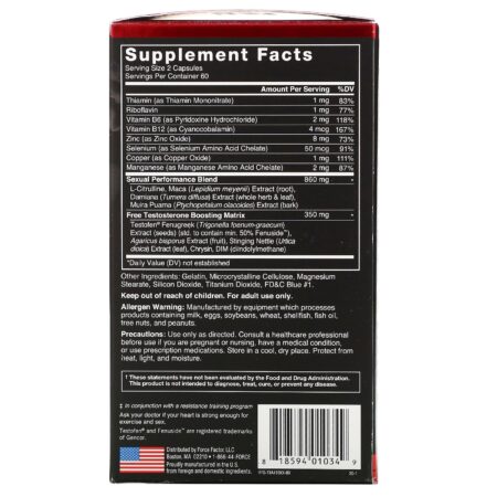 Force Factor, Test X180 Alpha, Testosterone Booster, 120 Capsules - Image 2