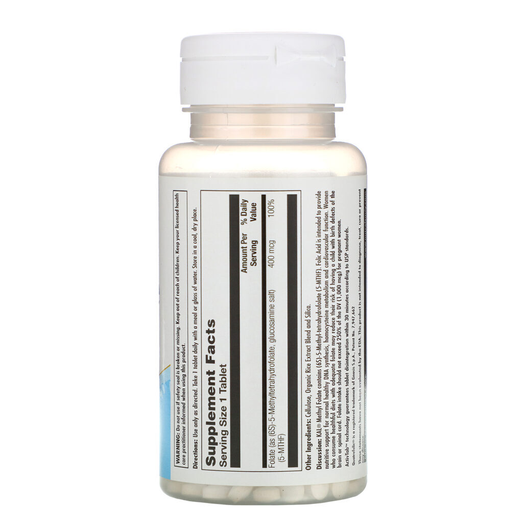 KAL, Metilfolato, 400 mcg, 90 Comprimidos - Imagem 2