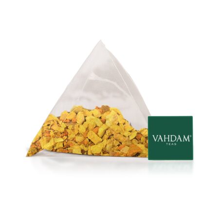 Vahdam Teas, Herbal Tea, Turmeric Ginger, Caffeine Free, 5 Infusion Bags, 1.06 oz (30 g) - Image 2