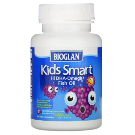 Bioglan, Kids Smart, Hi DHA-Omega 3 Fish Oil, Great Tasting Fruit Flavor, 30 Chewable Burstlets - Image 3