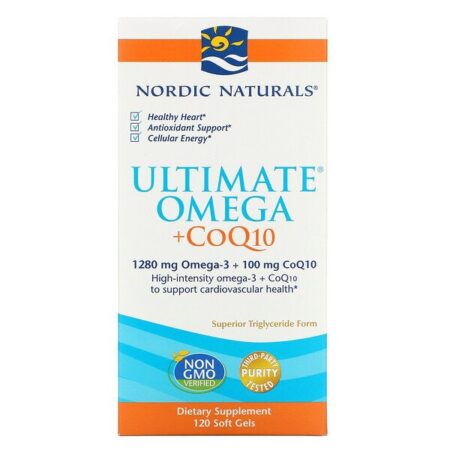 Nordic Naturals, Ultimate Omega + CoQ10, 1.000 mg, 120 Cápsulas Softgel