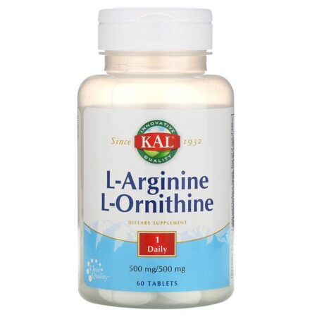 KAL, L-Arginine L-Ornithine, 500 mg /500 mg, 60 Tablets - Image 2