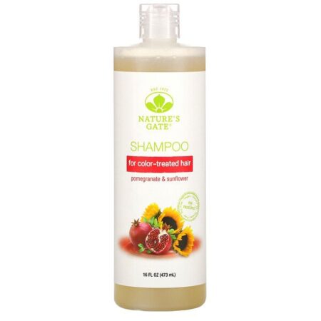 Nature's Gate, Pomegranate & Sunflower Shampoo for Color-Treated Hair, 16 fl oz (473 ml)