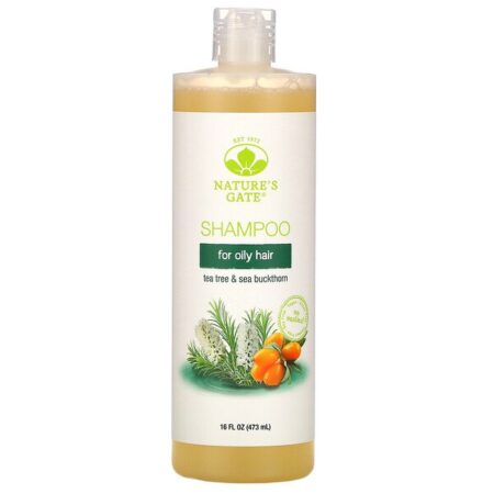 Nature's Gate, Shampoo de Melaleuca e Espinheiro Marítimo para Cabelos Oleosos, 473 ml (16 fl oz)