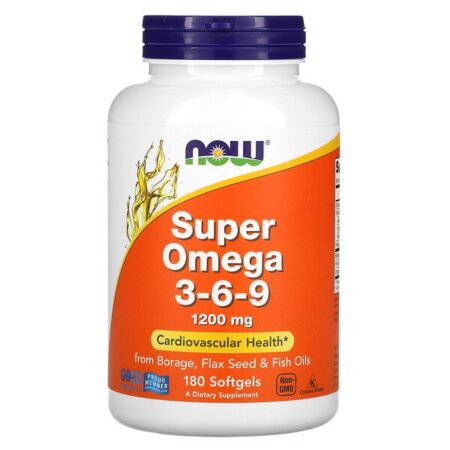 Now Foods, Superômega 3-6-9, 1,200 mg, 180 Cápsulas Softgel