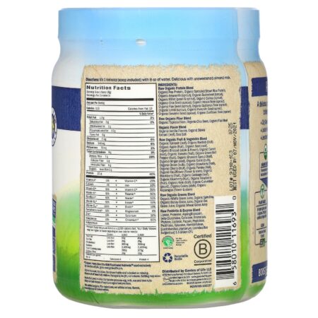 Garden of Life, Refeição Orgânica PURA, Shake e Substituição de Refeição Orgânicos, Baunilha, 475 g (16,7 oz) - Image 2