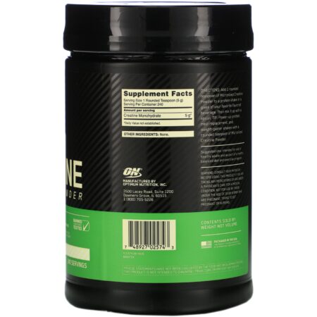 Optimum Nutrition, Creatina em Pó Micronizada, Sem Sabor, 1,2 g (2,64 lb) - Image 2