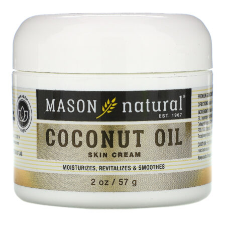 Mason Natural, Coconut Oil Skin Cream + Collagen Premium Skin Cream, 2 Pack, 2 oz (57 g) Each - Image 3