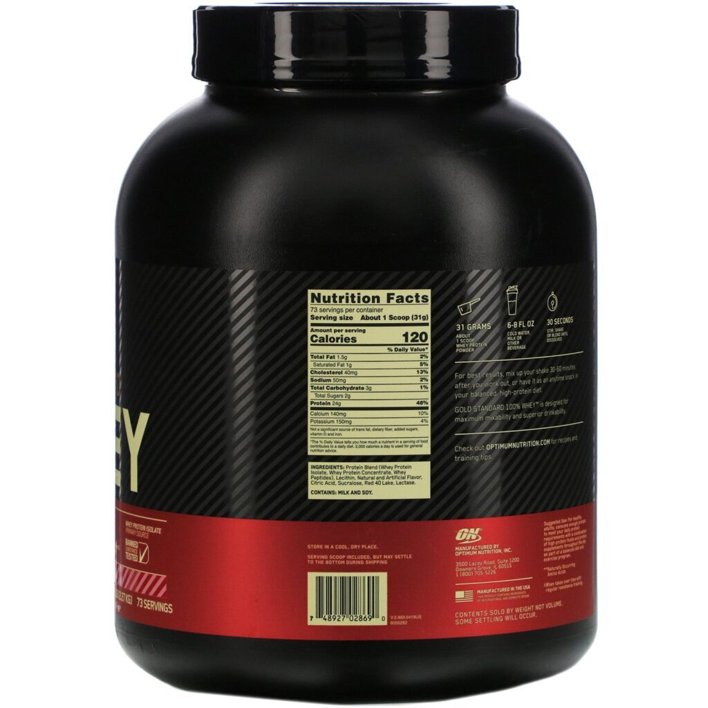 Optimum Nutrition, Gold Standard, 100% Whey, Delicioso Sabor Morango, 2,27 kg (5 lb) - Imagem 2