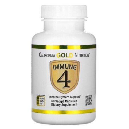 California Gold Nutrition, Immune4, Auxílio ao Sistema Imunológico, 60 Cápsulas Vegetais