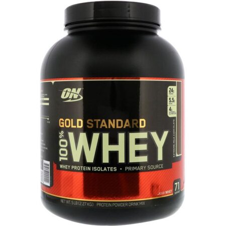 Optimum Nutrition, Gold Standard 100% Whey, Chocolate ao Leite Puro, 5 lbs (2,27 kg)