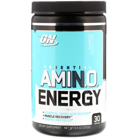 Optimum Nutrition, Essential Amino Energy, Sabor Mojito de Mirtilo, 9,5 oz (270 g)